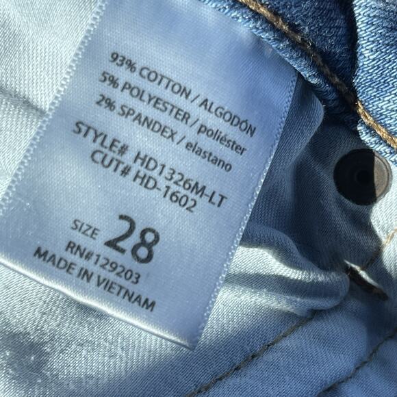 Hidden Los Angeles Mom Jeans Distressed Blue Stretch Grunge Edgy Capsule Size 28 - Picture 4 of 8